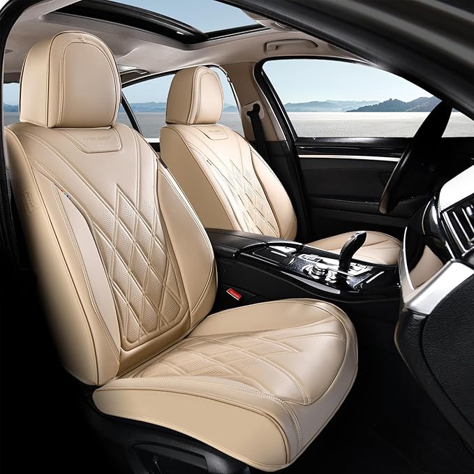 Coverado Car Seat Covers, Front Covers for Cars, Car Seat Cover Front Seats, Automotive Seat Cover, Waterproof, Leather Car S