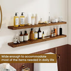 Dreamland 48Inch Floating Shelves for Wall, Rustic Wooden Storage Shelf for Living Room, Kitchen, Farmhouse, Wall Mounted Dis