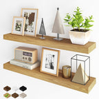 Fun Memories Floating Shelves for Wall, 36Inch Floating Shelves Set of 2, Hanging Shelf with Invisible Brackets, Bathroom She