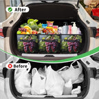 Reusable Grocery Bags Heavy Duty Shopping Bags Foldable Large Tote Bags with Long Handles & Hard Bottom