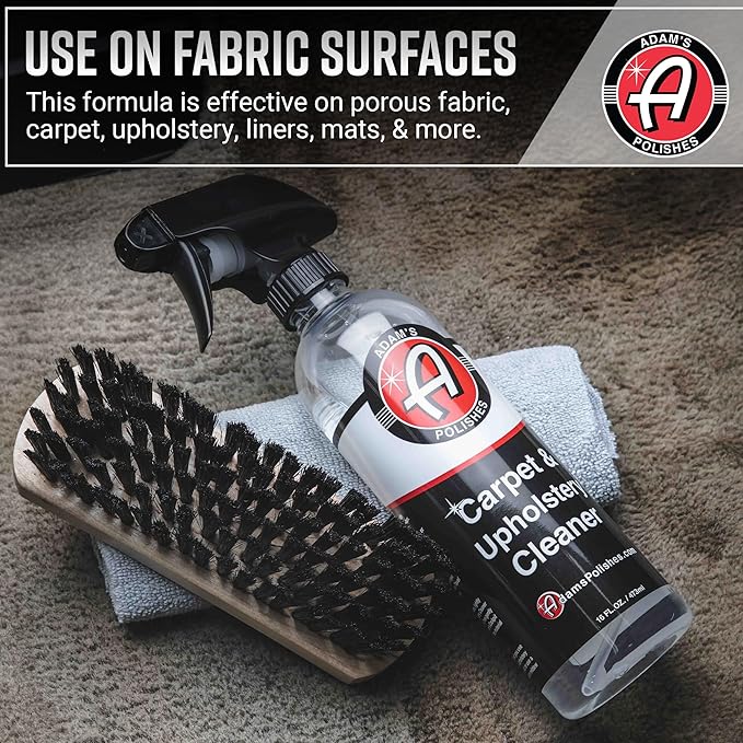 Adam's Polishes Carpet & Upholstery Cleaner - Powerful Carpet Cleaner For Auto Detailing | Cloth, Upholstery & Fabric Car Int