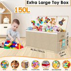 Extra Large Toy Box Chest with Lid, Kids Toy Storage Organizer for Boys Girls, Big Toy Bin Basket Extra Large Toy Storage Box