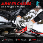 Car Emergency Safety Kit Bag with Portable Air Compressor, Jumper Cables,First Aid Kit, Winter Vehicle Roadside Emergency Kit