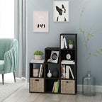 Furinno Pelli Cubic Storage Cabinet, 3x1, Espresso