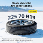 Snow Chains for Car Tires, 35s Quick Fit & Auto-Tightening, Universal Emergency Anti-Slip Tire Traction Chains for Cars, SUVs