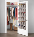 Whitmor Over the Door Shoe Organizer - 20 Section - Black Herringbone