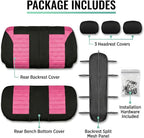 FH Group Automotive Car Seat Covers Rear Set Premium 3D Air Mesh Seat Covers, Airbag Compatible and Split Bench Cover Univers