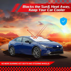 ARISMOTOR Windshield Sun Shade for Toyota Prius/Prius Prime Hatchback 2023-2025 2026, Custom Fit Foldable Front Window Sunshade Sun Visor Protector, Block UV Rays Keep Your Car Cooler