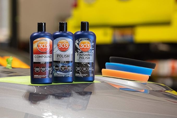 303 Products Finishing Polish for The Professional Show Car Shine - Maximum Paint Clarity - Mirror Like Finish - Removes 2500 Grit Scratches (Step 3), 12 fl. oz. (30703)