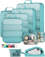 Veken 9/11 Set Compression Packing Cubes for Travel Essentials,Compressible Expandable Large Luggage Suitcase Organizer Bags 