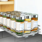 LYNK PROFESSIONAL® Pull Out Spice Organization for Cabinets - 6-3/8 inch Wide – Spice Rack for Inside Cabinets, Slide Out Spi