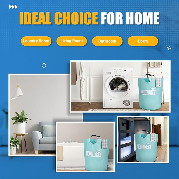 Caroeas Super Large 150L Laundry Hamper Pro, Waterproof Laundry Basket, Clothes Hamper Stands Up Well, Laundry Bag with Padde