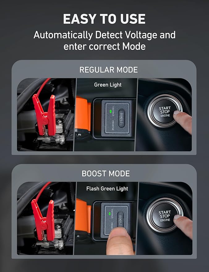 AstroAI S8 Car Battery Jump Starter, Car Jumper Starter Battery Pack for Up to 6.0L Gas & 3.0L Diesel Engines, 12V Portable