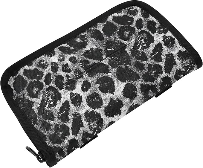 Car Tissue Holder Car Visor Organizer Tissue Box Holder for Car Sun Visor Organizer with Car Vehicle Accessories Essentials Interior for Women Men Sliver Leopard Skin