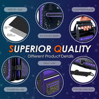 63L Car Trunk Organizer for SUVs & Small/Midsize Cars - Fluorescent Design, Waterproof, Collapsible with Adjustable Straps (Pu