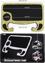 eing Bling Auto Steering Wheel Desk, Laptop,Tablet, Notebook Car Travel Table, Food Eating Hook On Steering Wheel Tray, for Constant Travelers, Fits Most Vehicles Steering Wheels,Yellow