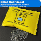 100g Rechargeable Desiccant Silica Gel Beads Pack Lab Desiccants Bag Rechargeable Moisture Absorbing for Storage Bins and