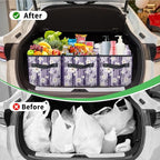 Reusable Grocery Bags Heavy Duty Shopping Bags Foldable Large Tote Bags with Long Handles & Hard Bottom