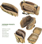 Universal Tactical Seat Back Organizer Vehicle Molle Panel Organizer Storage Bag with 5 Detachable Molle Pouch for All Vehicel Such as Jeep,Truck,SUV, Car, Ford,Chevy etc