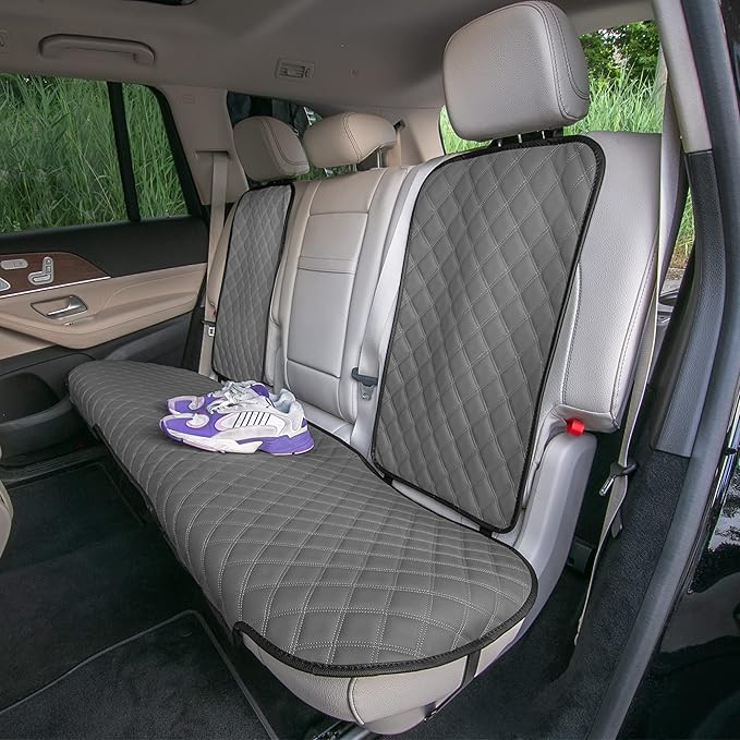 FH Group Car Seat Cushion Rear Set Faux Leather Automotive Seat Cushions - Universal Fit, Rear Car Seat Cushion, Car Seat Cus