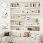 72 Inch Floating Shelves, 12" Deep Floating Shelf Wall Mounted, 72" Wall Shelves, Rustic Deep Bookshelf, Extra Deeper & Thick