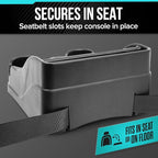 Moblorg Small Center Console for Cars, Trucks, Minivans, SUVs, Vehicle Organizer, Cup Holders, Recycled Plastic, Made in USA 