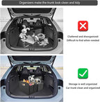 Large Capacity Trunk Organizer for Car,Foldable Multi-Compartment SUV Trunk Organizer for Storaging Tools Toys Foods,