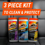 Armor All Protectant, Glass and Cleaning Wipes, Wipes for Car Interior and Car Exterior, 30 Count Each (Pack of 6)
