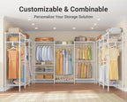 VIPEK V5 Plus Portable Closet Wardrobe Heavy Duty Clothes Rack, Large Free Standing Closet Rack for Hanging Clothes, 85.4" L 