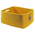 COMFY-HOMI Cotton Rope Woven Basket with Handles for Shelves,Toys,Book, Cloth Storage Baskets for Organizing-17" x 13" x 7.5"