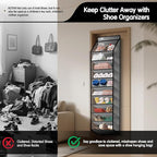 Kotkn 10 Tier Over The Door Organizer - Heavy Duty Hanging Storage Rack with Sturdy Oxford Fabric, Holds 20+ Pairs of Footwea