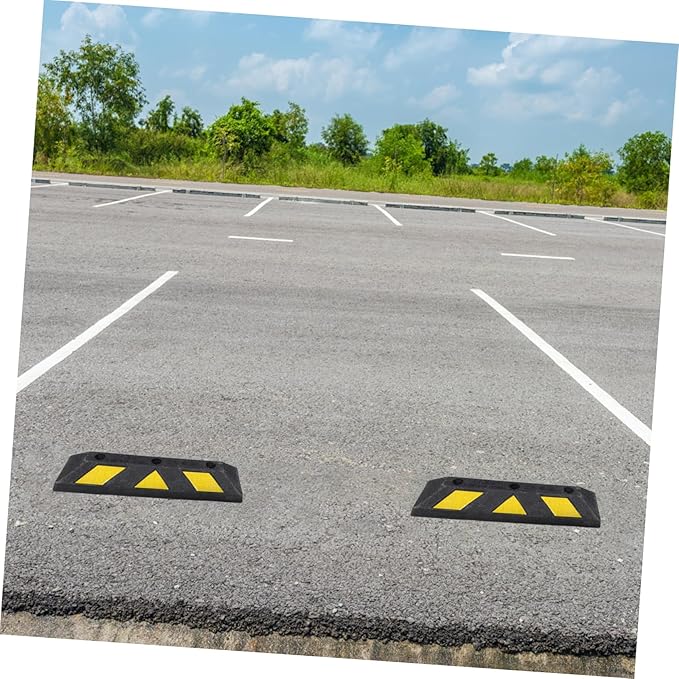 SUPVOX Parking Block Curb Wheel Stopper Durable Vehicle Floor Stopper for Garage Heavy Duty Design Suitable for Cars Trucks and Trailers Prevents Collisions and Improves Safety