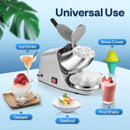 VIVOHOME Electric Ice Shaver Snow Cone Maker Machine Silver 143lbs/hr with Ice Pick for Home and Commercial Use
