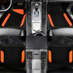 CAR PASS Waterproof Universal Fit Car Floor Mats, Faux Leather Car Carpet Mats,Car Mats with Anti-Slip Nibbs Backing & Driver
