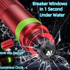 Car Window Breaker and Seatbelt Cutter Keychain,2 in 1 Safe Hammer Glass Break Underwater,Safety Automotive Emergency Escape 