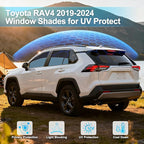 ZATOOTO Car Window Shades Custom Fit for Toyota RAV4 2019-2024 4-Pack Car Window Covers with 100% UV Protection and Total Blackout Privacy Heat Insulation for Family Travel Baby and Pet Safety