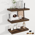 Fun Memories 24 x 12 Inch Deep Floating Shelves, 12 Inch Deep Rustic Wooden Book Shelf, Extra Deeper & Thicker Hanging Shelve