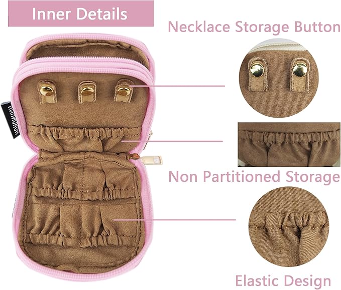Travel Jewelry Case Small Jewelry Organizer Purse Jewelry Bag Women Christmas Gifts Jewelry Purse for Bracelet Rings Earring 