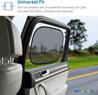 Enovoe Car Window Shades for Baby (2 Pack) - 21x14 Inches Sun Shade Blocker, Cling - Glare Shield and UV Rays Protection for Your Child - Side Windows Screens for SUV- Mesh Window Shades for car Baby