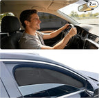 Car Window Shades,Car Window Screens for Camping,Car Window Cover for Baby,Universal Stretchable & Breathable Mesh Shades,Block Sun Rays,Fit Most Truck,SUV and Minivan(Front 2 Pack)