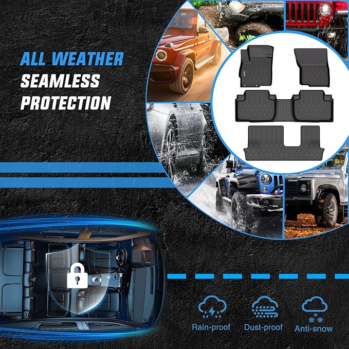 Nilight TPE Floor Mats for Mitsubishi Outlander 2014 2015 2016 2017 2018 2019 2020 2021,All Weather Custom Fit Heavy Duty Floor Liners