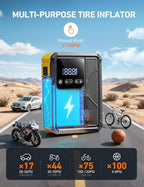 AstroAI Beta822 3000A Jump Starter with Air Compressor, 150PSI Portable Tire Inflator with Auto-Shutoff, 12V Car Battery