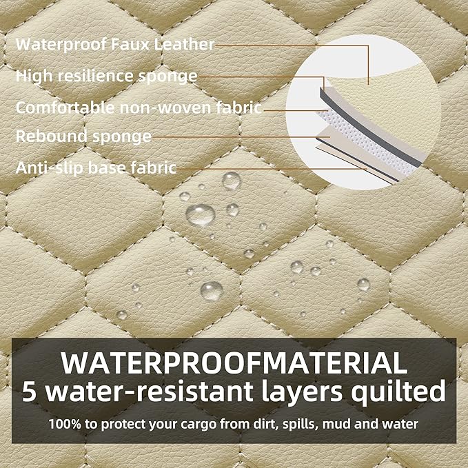 Elantrip Auto Car Seat Covers Leather Car Seat Protector for Women Airbag Compatible Diamond Pattern PU Seat Cover Universal 