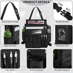 Car Front Seat Organizer Backseat Organizer with Dedicated Tablet Laptop Storage Adjustable Shoulder Strap Cup Holder Truck Seat Storage Universal Fits for Most of Car