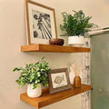 IAE Floating Wall Shelves 16 inch,Bathroom Shelving Wall Mounted,Invisible Shelf Floating Kitchen Shelves,Wooden Wall Shelf w