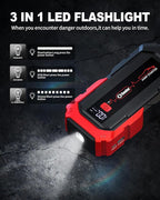 Jump Starter Battery Jumper Starter Portable Car Battery Jump Starter for Up tp All Gas & 12L Diesel, 12V 5000A Portable