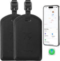 Luggage Tags Built-in Anti-Loss Tracker, Luxury Leather Luggage Tags for Suitcase, Travel Bags, Backpacks, Travel Organizer f