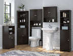 Spirich Bathroom Cabinet Wall Mounted, Wood Hanging Cabinets with Doors and Shelves, Medicine Cabinet Over The Toilet, Espres
