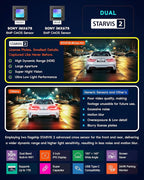 ROVE R2-4K Dual PRO Dash Cam Front and Rear, True 4K+2K Dash Camera for Cars, STARVIS 2 IMX678 + IMX675 Sensors, Free 128GB C