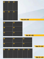 PBHEPJ 6 Pcs Metal Pegboard Panels, Heavy Duty Peg Boards for Garage and Garden Tool Storage, Includes Drywall Anchors and Sc